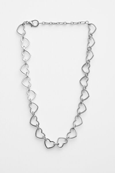 Stella + Gemma Silver Hearts Necklace-accessories-Hello Cyril.