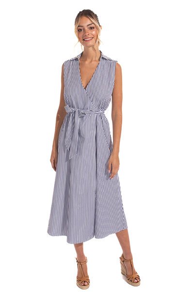 Fujinella Everyday Stripe Wrap Dress-hc-new-Hello Cyril.