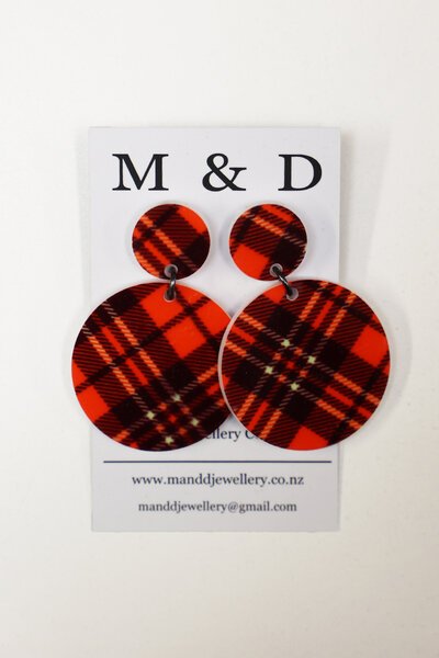 M & D Patterned Disc Earrings-accessories-Hello Cyril.