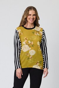 Democracy Ivy Side Stripe Top