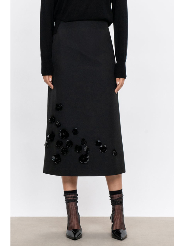 Veronika Maine Twill Tafetta Midi Skirt-best-sellers-Hello Cyril.
