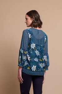 Memo Relaxed  Balloon Sleeve Top