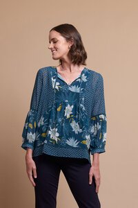 Memo Relaxed  Balloon Sleeve Top