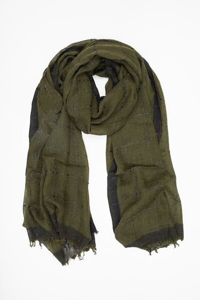 Antler Windowpane Scarf-hc-shop-by-style-Hello Cyril.
