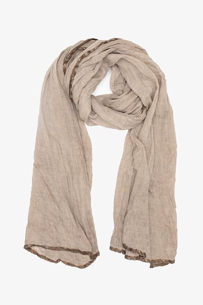 Antler Almond & Periwinkle Edge Scarf-hc-shop-by-style-Hello Cyril.