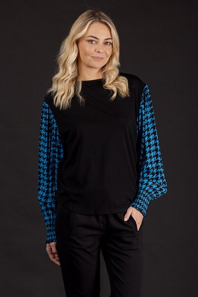 Mi Moso Abigail Houndstooth Top-hc-new-Hello Cyril.