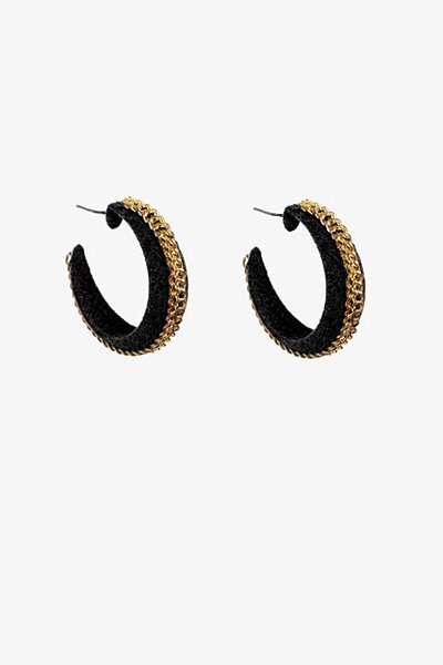 Antler Suede & Chain Earrings-hc-new-Hello Cyril.