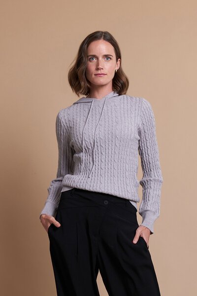 Memo Cable Knit Hooded Jumper-shop-by-label-Hello Cyril.
