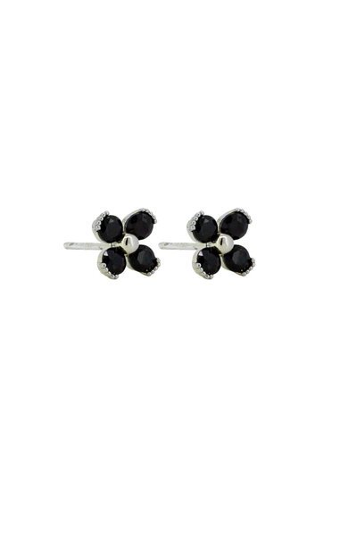 Tiger Tree Black Flower Studs-hc-shop-by-style-Hello Cyril.