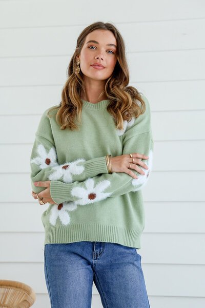 Miss Manlow Fluffy Daisy Knit-hc-new-Hello Cyril.