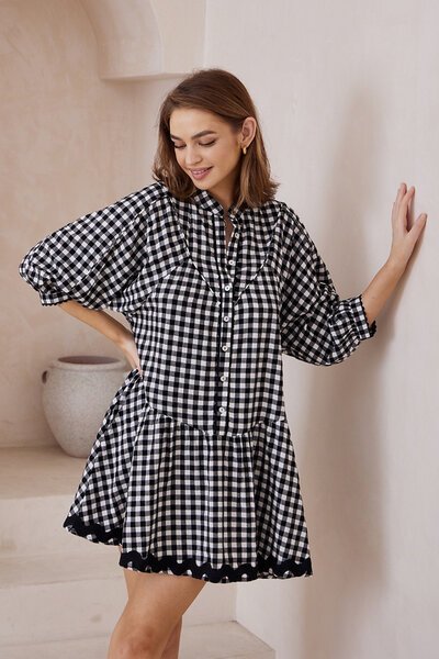 Iris Maxi Daisy Check Dress-hc-shop-by-style-Hello Cyril.