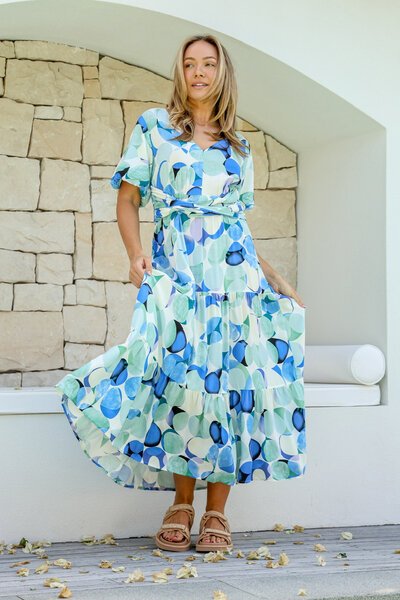 Miracle Bubble Twist Tier Maxi Dress-hc-shop-by-style-Hello Cyril.