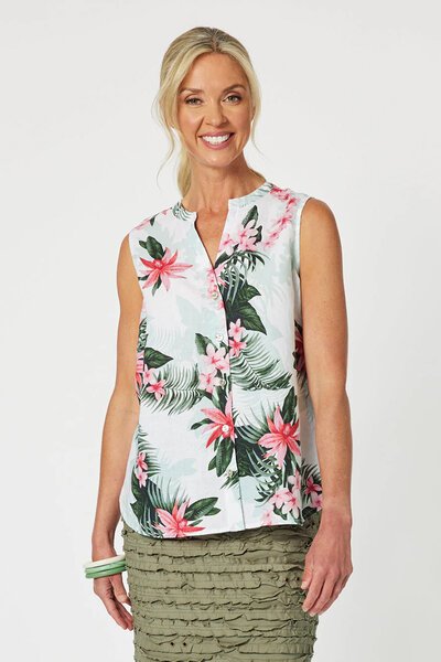 Gordon Smith Paradise Print Sless Top-shop-by-label-Hello Cyril.
