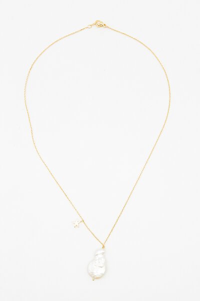 Stella + Gemma Star and Pearl Pendant Necklace-gift-guide-Hello Cyril.