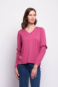 Foil Merino Puff & Ruffle Sleeve Jumper