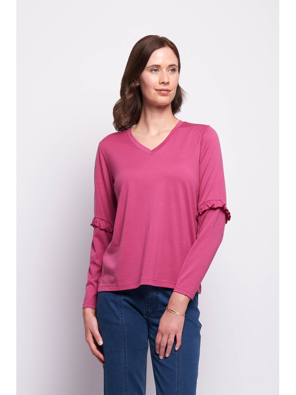 Foil Merino Puff & Ruffle Sleeve Jumper