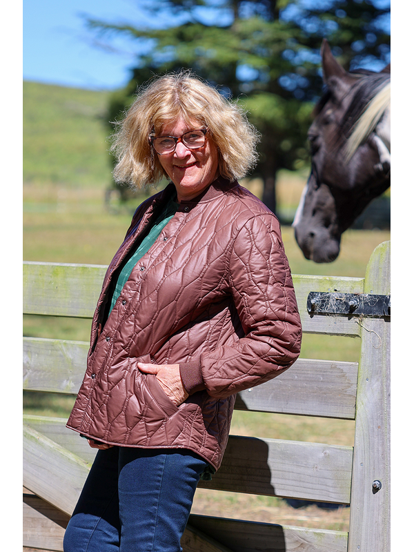 Foil Quilted Snap Jacket