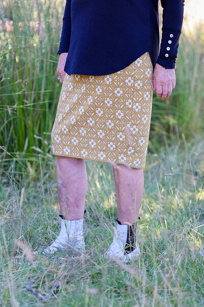 Esplanade Jacquard Knit Floral Skirt-shop-by-label-Hello Cyril.