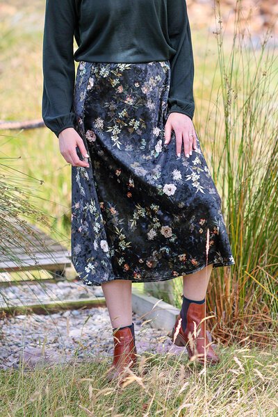 Memo Velveteen Skirt-shop-by-label-Hello Cyril.