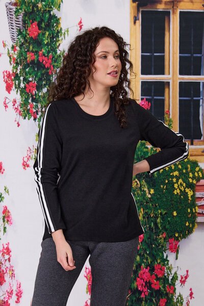 Classified Scarlet Side Stripe Top-shop-by-label-Hello Cyril.