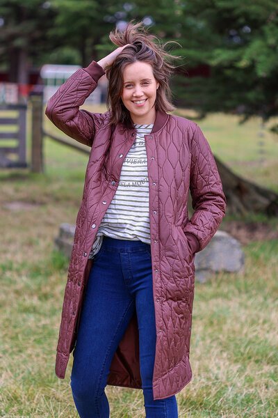 Foil Quilted Snap Coat-shop-by-label-Hello Cyril.