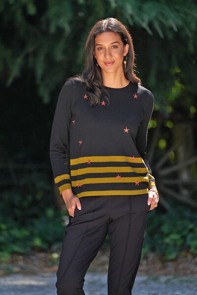 Foil Stars + Stripes Sweater-shop-by-label-Hello Cyril.