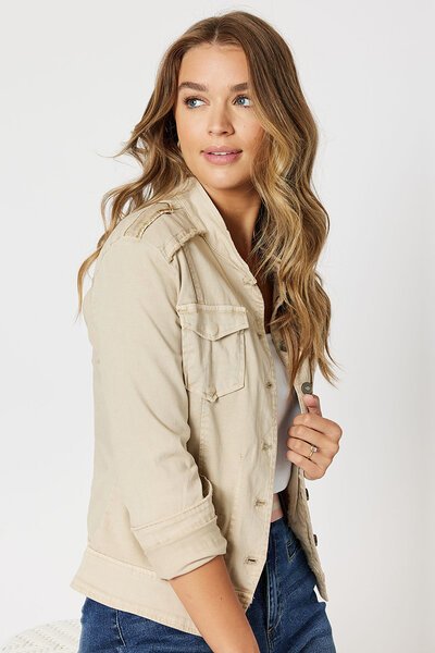 Threadz Military Denim Jacket-shop-by-style-Hello Cyril.