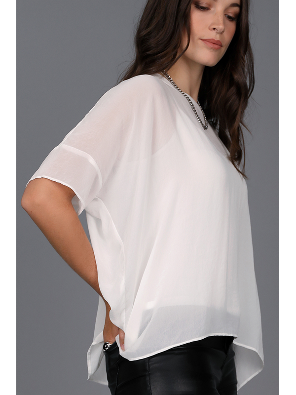 Storm Relaxed Sheer Short Sleeve Top