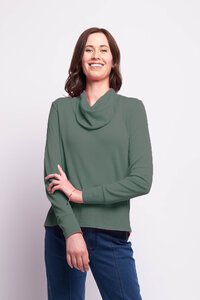 Foil Merino Cowl Neck Jumper