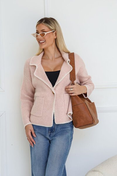Miss Marlow Blanket Stitch Knit Jacket-hc-new-Hello Cyril.