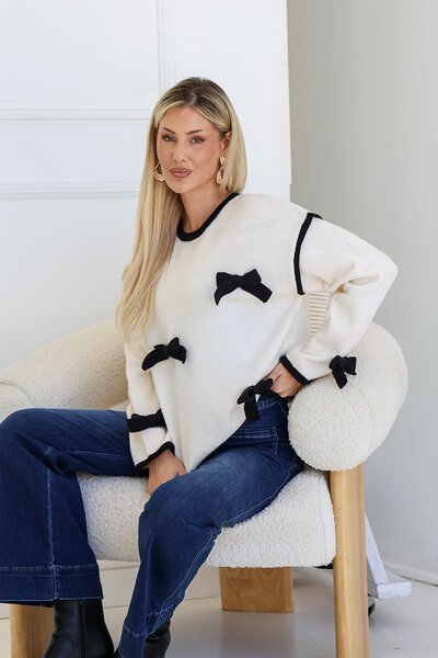 Miss Marlow Bow Detail Knit-hc-new-Hello Cyril.