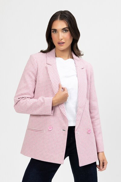 Billie The Label Pink Houndstooth Dylan Blazer-hc-new-Hello Cyril.