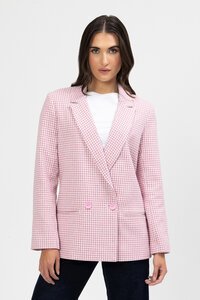 Billie The Label Pink Houndstooth Dylan Blazer