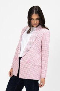 Billie The Label Pink Houndstooth Dylan Blazer