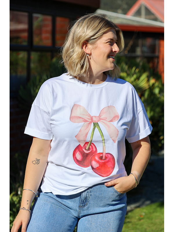 Surri Cherry Ribbon Tee