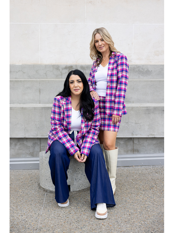 Charlo Azini Checkered Blazer