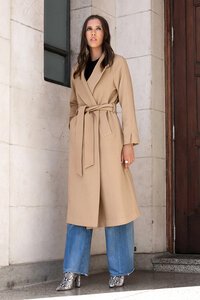 Storm Chief Wool Belted Wrap Coat