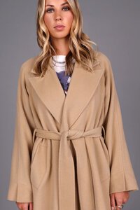 Storm Chief Wool Belted Wrap Coat