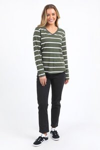 Foxwood Manly Vee Stripe Long Sleeve