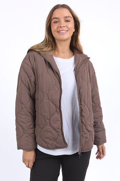 Foxwood Chocolate Mellow Quilted Jacket-hc-new-Hello Cyril.