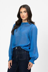 Leila + Luca True Blue Movement Blouse