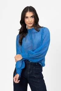 Leila + Luca True Blue Movement Blouse