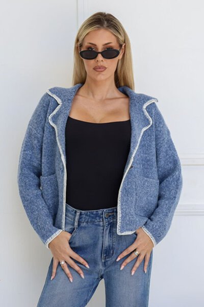 Miss Marlow Blanket Stitch Knit Jacket-hc-new-Hello Cyril.