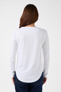 Stella + Gemma LS White Grunge Heart Tee