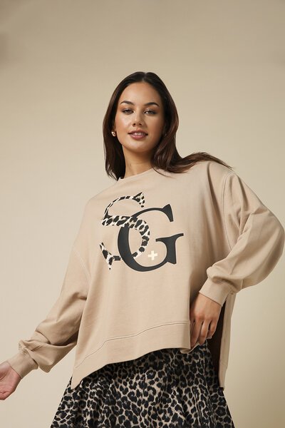 Stella + Gemma Sunday Leopard Logo Sweater-gift-guide-Hello Cyril.