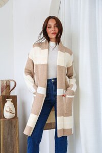 Miracle Check Pocket Coatigan