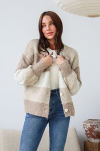 Miracle Stripe Button Cardi