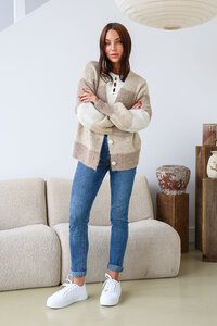 Miracle Stripe Button Cardi