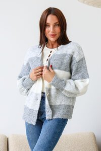Miracle Stripe Button Cardi