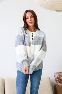 Miracle Stripe Button Cardi